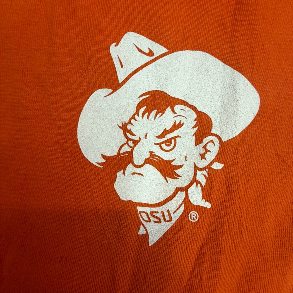 Oklahoma State Cowboys Spirit Jersey Women Small Orange Osu Three Square Tee View 2